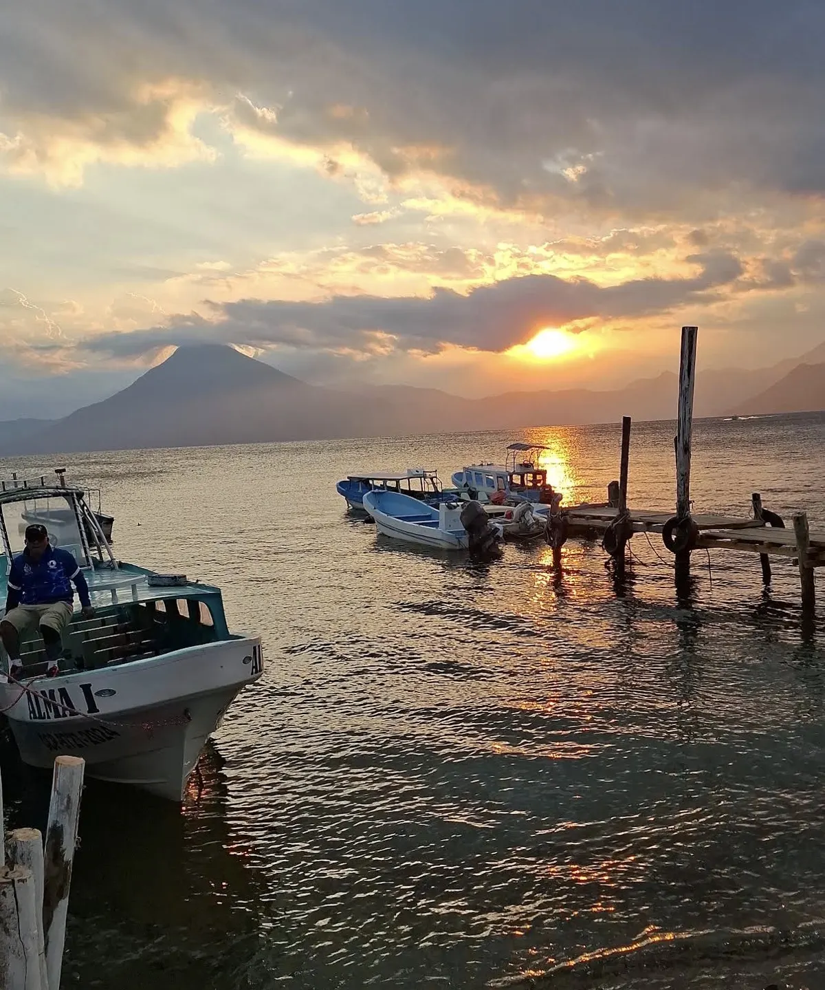 Sunset at the Panajachel dock